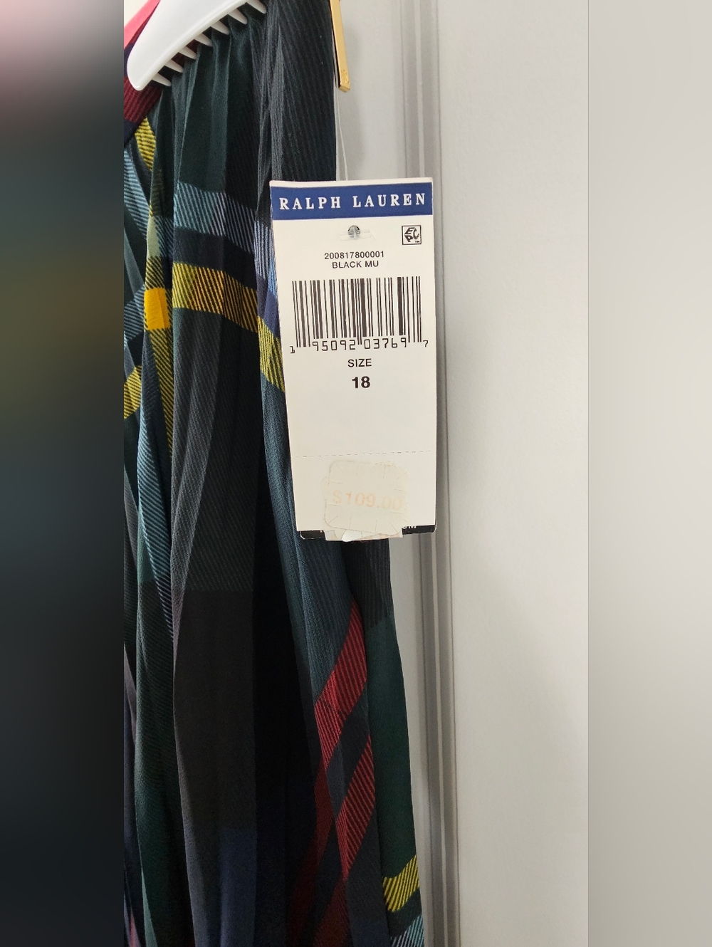 Ralph Lauren Pleated Plaid Midi Skirt - Picture 4 of 8